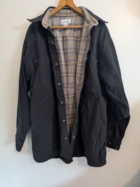 Vintage Carhartt Black Men’s Field Jacket with Plaid Lining